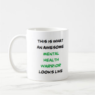 mental health krijger, geweldig koffiemok
