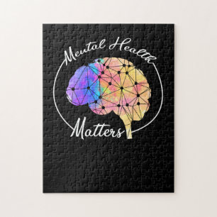 Mental Health Matters Funny Brain Multi-Color Legpuzzel