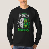Mental Health Matters Spread Awareness Brain Green T-shirt (Voorkant)