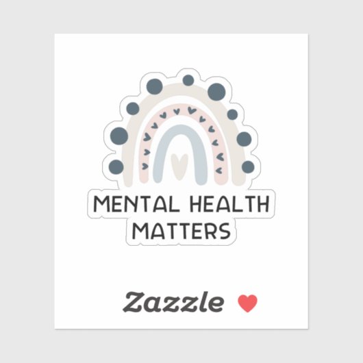 Mental Health Matters Sweatshirt - Regenboogsticke Sticker (Vel)