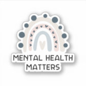 Mental Health Matters Sweatshirt - Regenboogsticke Sticker (Voorkant)