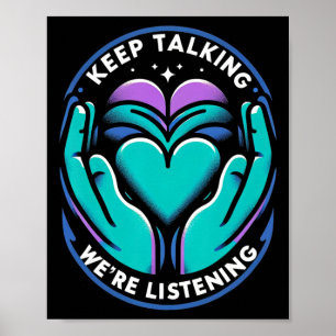 Mental Health Recovery Journey Suicide PTSS Aware Poster