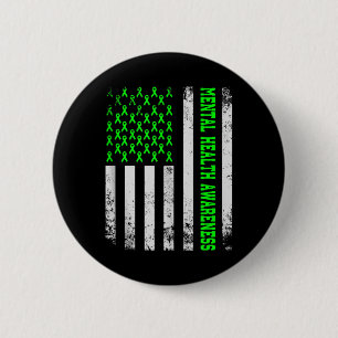 Mental Health S Amerikaanse vlag Geestelijke Gezon Ronde Button 5,7 Cm