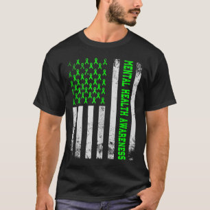 Mental Health S Amerikaanse vlag Geestelijke Gezon T-shirt