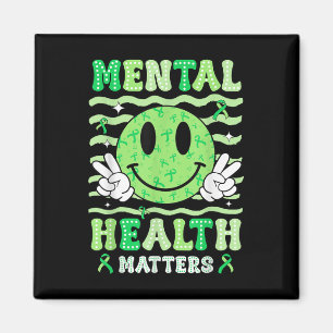 Mental Health S Awareness Smile Face Mannen Vrouwe Magneet
