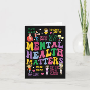 Mental Health S Awareness T Shirt voor mannen en v Kaart