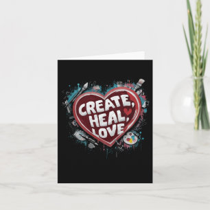 Mental Health S Creëer Heal Love Groovy Kunstthera Kaart