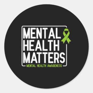 Mental Health S Mannen Vrouwen Kinder Mental Healt Ronde Sticker