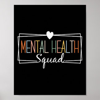 Mental Health Squad Brain Illness Mental Health AW Poster