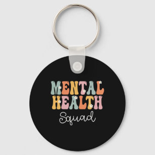 Mental Health Squad Week Groovy Appreciation Day F Sleutelhanger