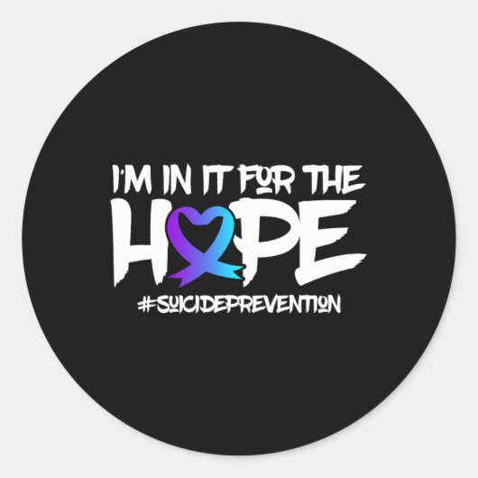 Mental Health Support Product Suicide Prevention A Ronde Sticker (Voorkant)