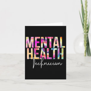 Mental Health Technician Tie Dye School Waardering Kaart