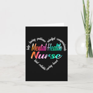 Mental Health Zurse Heart Word Cloud Waterverf Ra Kaart
