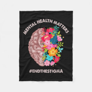 Mental Health's Awareness Month Shirt Einde van de Fleece Deken