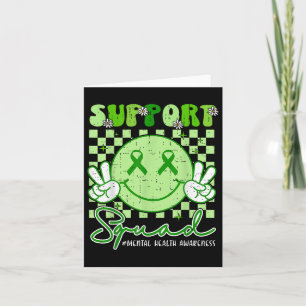 Mental Health's Awareness Support Squad Smile Face Kaart