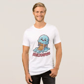 Mental Meltdown Cute Ice Cream Pun Tri-Blend Shirt (Voorkant volledig)