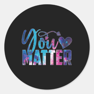 Mentale gezondheid Bewustzijn is Mentale Bewustzij Ronde Sticker