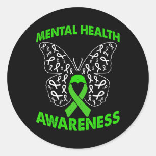 Mentale gezondheid Bewustzijn Sociale angst Mental Ronde Sticker
