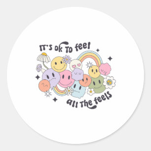 Mentale Gezondheid en Hersenziekte Bewustzijn Ronde Sticker
