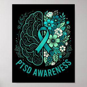 Mentale gezondheid ptsd bewustzijn hersenen en blo poster