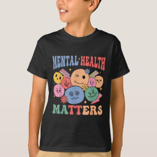 Mentale gezondheid Retro Groovy's Bewustzijn Zelfz T-shirt