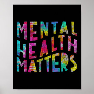Mentale Gezondheid S Tie Dye Mentale Gezondheidsbe Poster