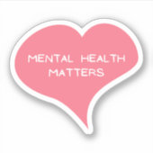 MENTALE GEZONDHEID ZAKEN Liefde Hart Vinyl Sticker (Voorkant)