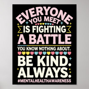 Mentale gezondheid ziekte bewustzijn maand depress poster