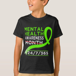 Mentale gezondheidsbewustmakingsmaand mei vecht te t-shirt