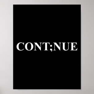 Mentale Gezondheidsbewustzijn Puntkomma Doorgaan C Poster