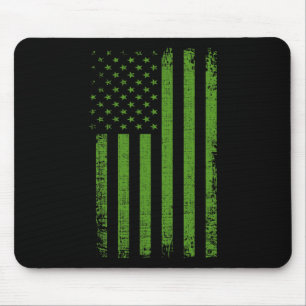 Mentale Gezondheidsbewustzijn Usa Vlag Groene Vlag Muismat