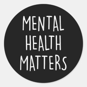 Mentale gezondheidsmaand voor mannen en vrouwen ronde sticker