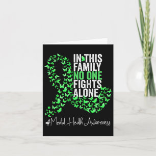 Mentale gezondheidsvoorlichting Maand Green Ribbon Kaart