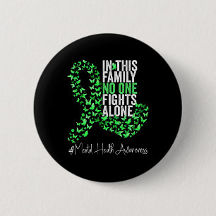 Mentale gezondheidsvoorlichting Maand Green Ribbon Ronde Button 5,7 Cm