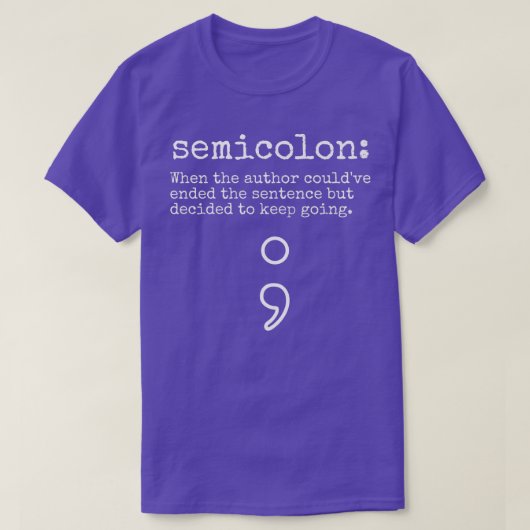 Mentale gezondheidsvoorlichting Maand Semicolon De T-shirt (Design voorkant)