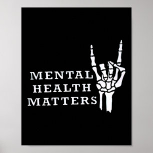 Mentale Inspirerende Gezondheid Maakt Uit Motivere Poster