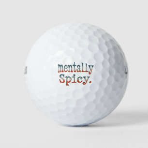 Mentale pittige trendy retro vintage golfballen