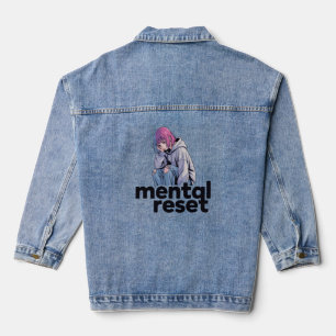 Mentale Reset – Zachte Anime Mood T-shirt Denim Jacket