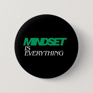 Mentaliteit is Alles, Inspirerend, Motiverend Ronde Button 5,7 Cm