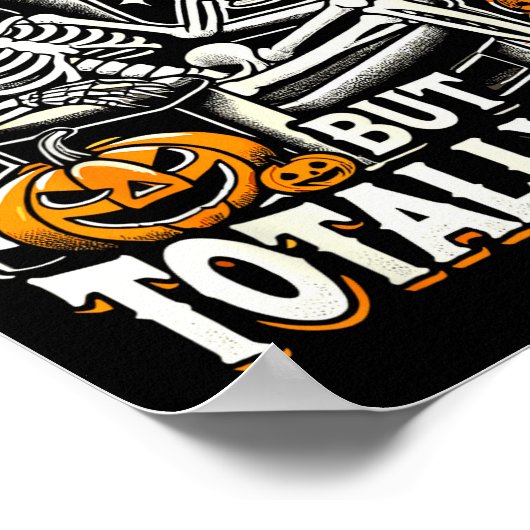 Mentally Ill But Totally Chill Halloween Costume S Poster (Hoek)