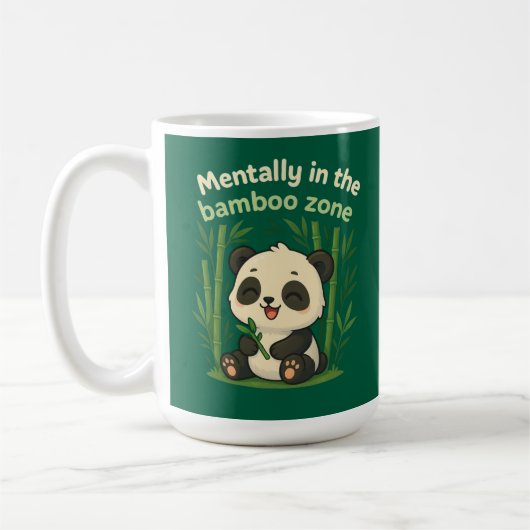 Mentally in the Bamboo Zone – Cute Chibi Panda Mug (Gauche)
