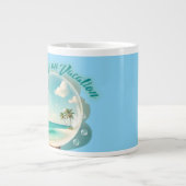 mentally on vacation design extra grote beker (Voorkant)