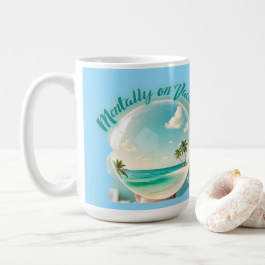 mentally on vacation design koffiemok (Met donut)