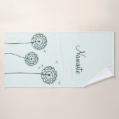 Menthe blanche Dandelion Yoga Namaste (Serviette de bain)