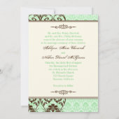 Menthe de cru, faire-part de mariage Brown de (Dos)