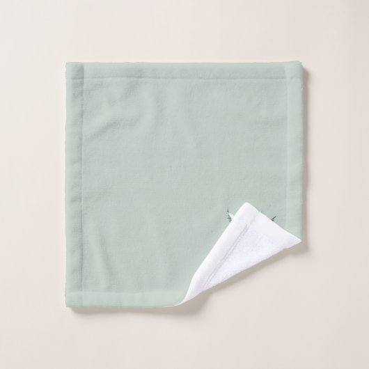 Menthe Green Holly sur Mint Green (Gant de toilette)