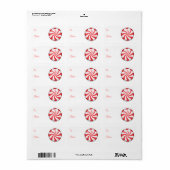 Menthe poivrée - étiquettes cadeaux de Noël (Feuille entière)