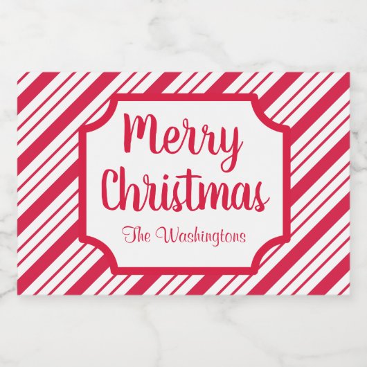 Menthe poivrée Noël Boisson Étiquette de cuisine (Étiquettes simples)