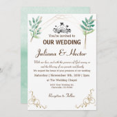 Menthe verte Invitation (Devant / Derrière)