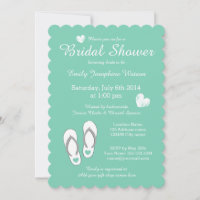 Menthe verte plage thème nuptiale invitations douc